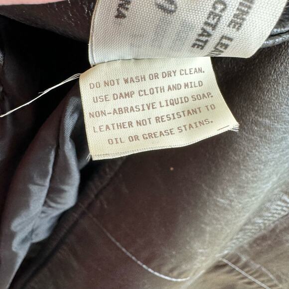 Vintage Gino di Giorgio Black Leather Button Up Trench Coat Size L - Picture 14 of 14